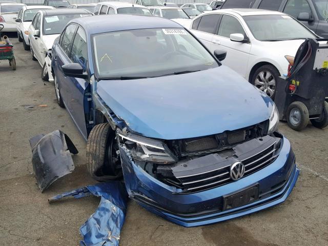 3VW1K7AJ3FM344424 - 2015 VOLKSWAGEN JETTA BASE BLUE photo 1