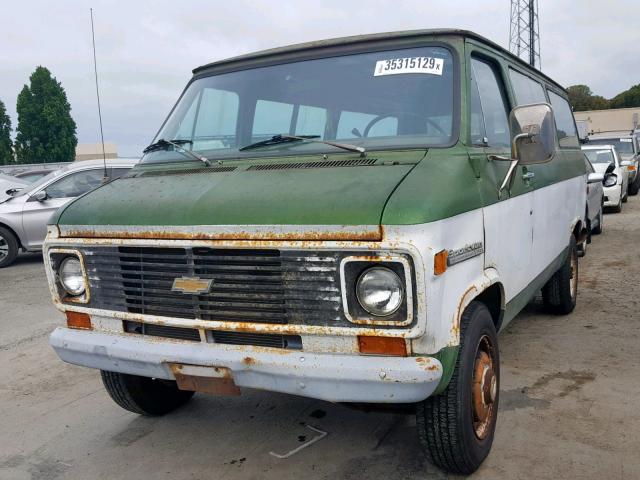 CGY365U134665 - 1975 CHEVROLET VAN GREEN photo 2