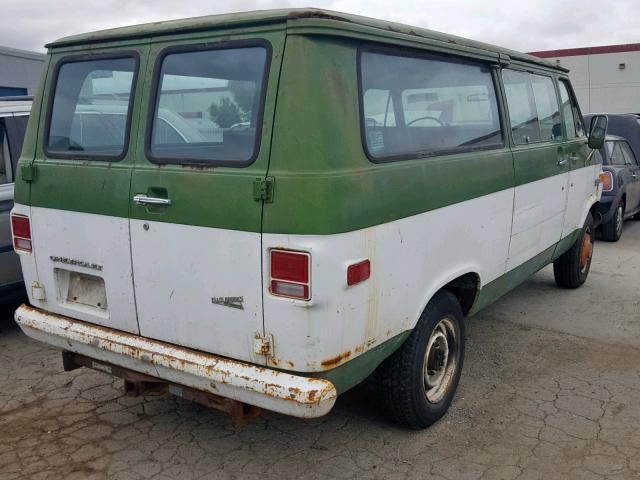 CGY365U134665 - 1975 CHEVROLET VAN GREEN photo 4