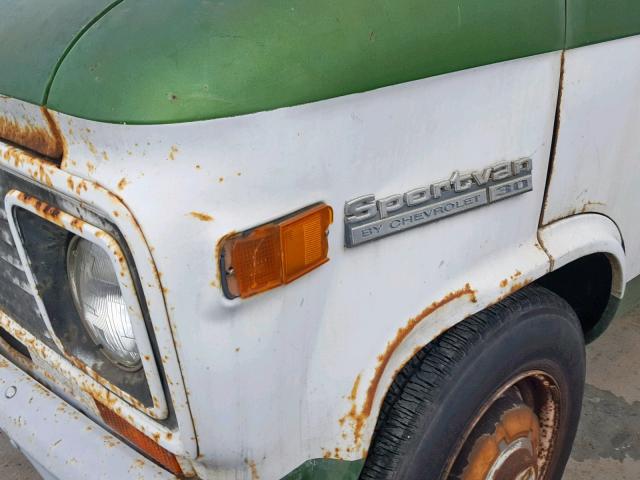 CGY365U134665 - 1975 CHEVROLET VAN GREEN photo 9