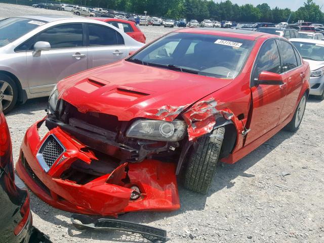 6G2EC57Y98L143441 - 2008 PONTIAC G8 GT RED photo 2