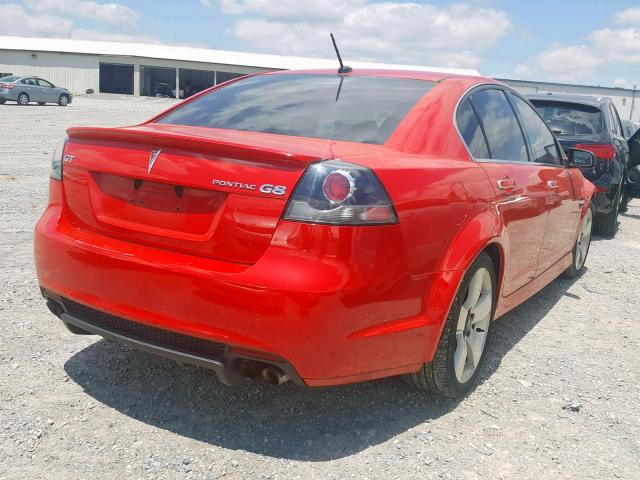 6G2EC57Y98L143441 - 2008 PONTIAC G8 GT RED photo 4