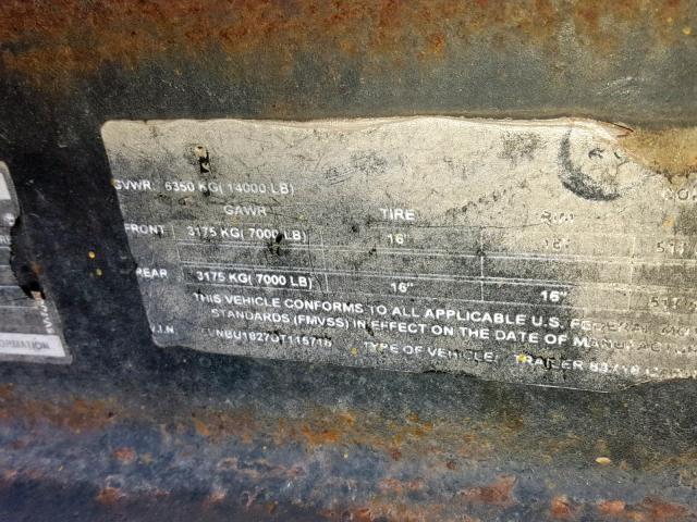 5VNBU1827DT115718 - 2013 TRAIL KING UTILITY BLACK photo 10