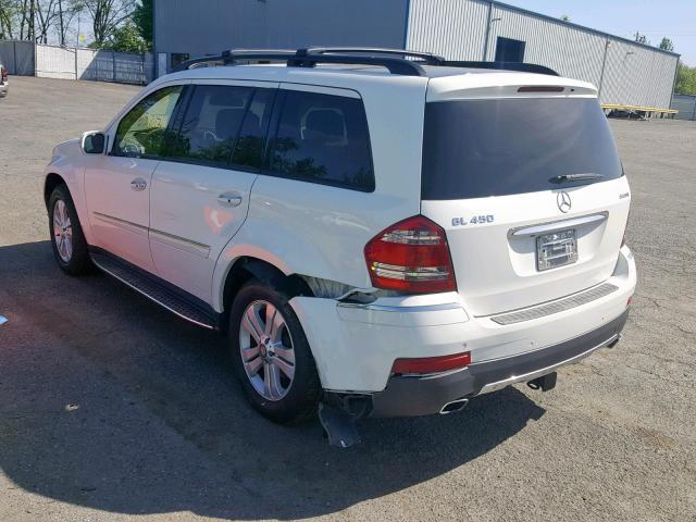 4JGBF71E98A315682 - 2008 MERCEDES-BENZ GL 450 4MA WHITE photo 3