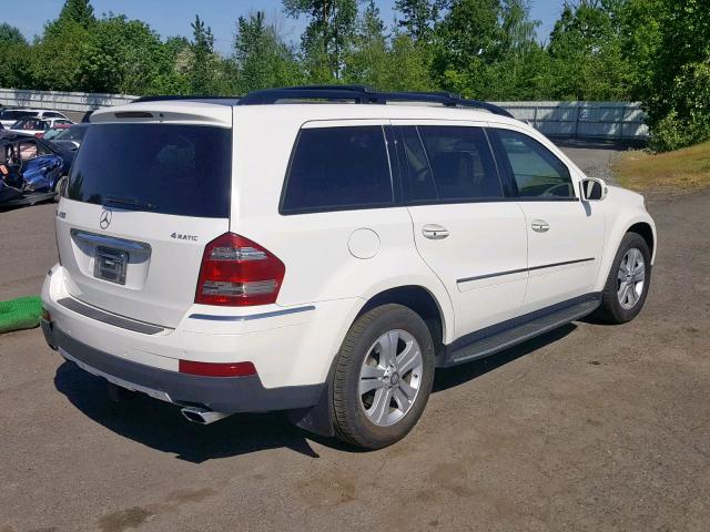 4JGBF71E98A315682 - 2008 MERCEDES-BENZ GL 450 4MA WHITE photo 4