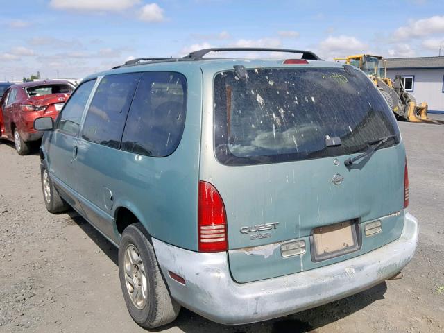 4N2DN1111VD831939 - 1997 NISSAN QUEST XE TEAL photo 3