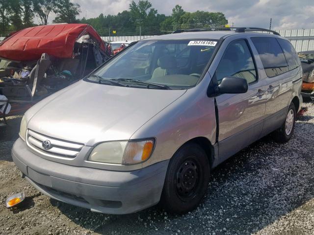 4T3ZF13C11U394297 - 2001 TOYOTA SIENNA LE SILVER photo 2