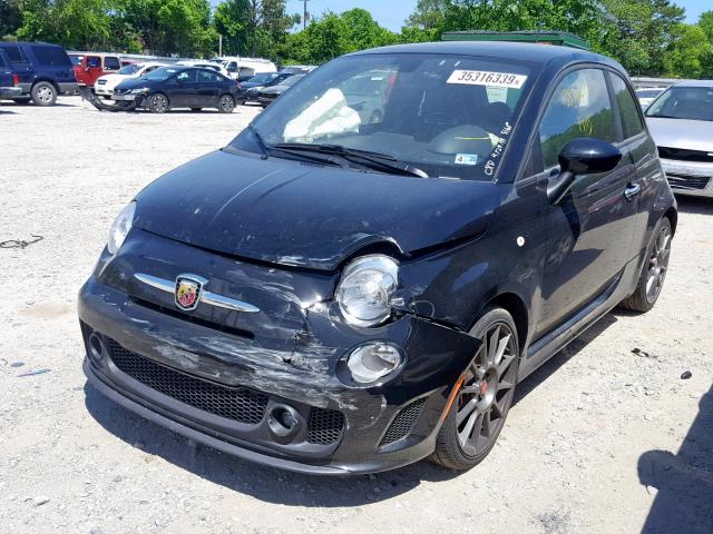 3C3CFFFH6HT550074 - 2017 FIAT 500 ABARTH BLACK photo 2