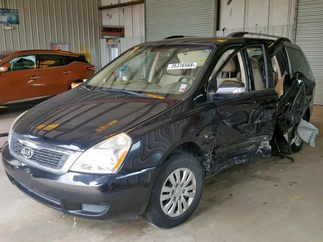 KNDMG4C74C6440978 - 2012 KIA SEDONA LX BLACK photo 2