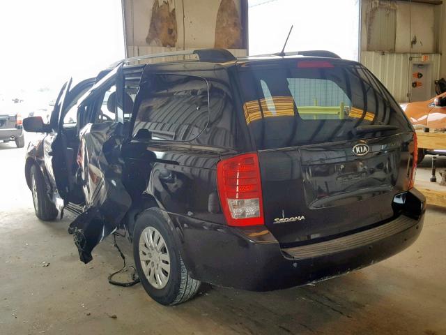 KNDMG4C74C6440978 - 2012 KIA SEDONA LX BLACK photo 3