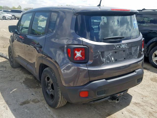 ZACCJAAH2HPF27239 - 2017 JEEP RENEGADE S 灰色 照片 3