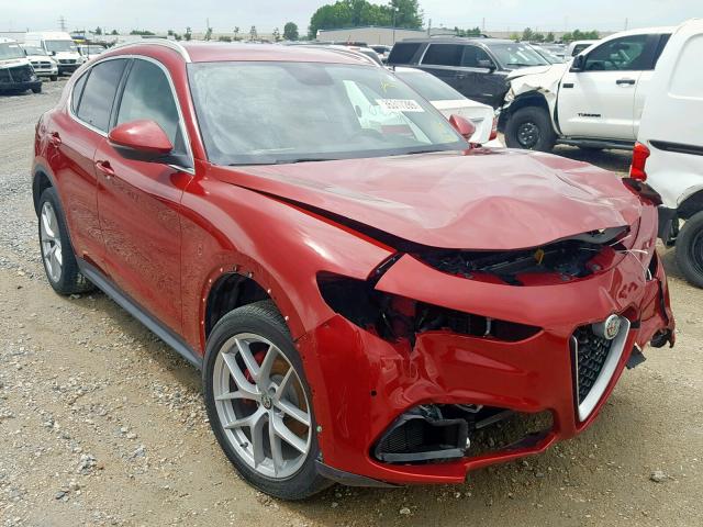 ZASFAKBNXJ7B67607 - 2018 ALFA ROMEO STELVIO TI MAROON photo 1