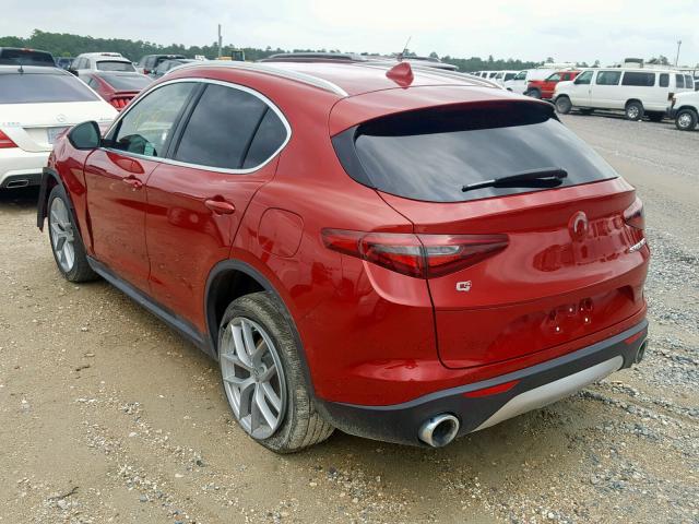 ZASFAKBNXJ7B67607 - 2018 ALFA ROMEO STELVIO TI MAROON photo 3