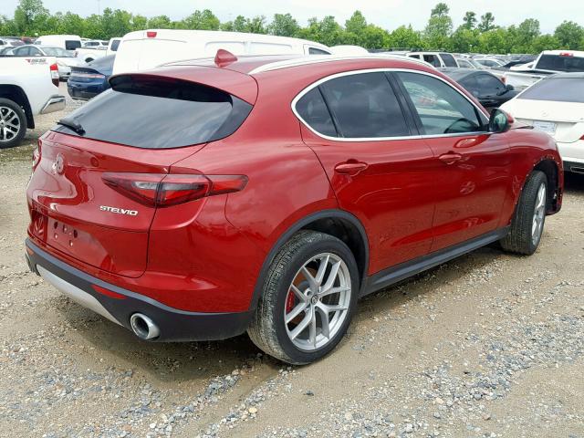 ZASFAKBNXJ7B67607 - 2018 ALFA ROMEO STELVIO TI MAROON photo 4