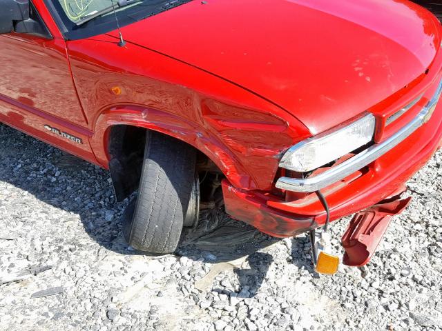 1GNCS18X43K131267 - 2003 CHEVROLET BLAZER RED photo 9