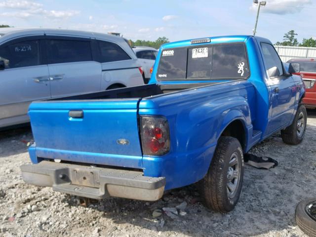 1FTYR10V7YTA84211 - 2000 FORD RANGER BLUE photo 4