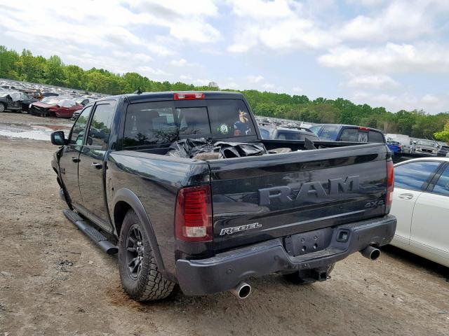 1C6RR7YT0JS203486 - 2018 RAM 1500 REBEL შავი ფოტო 3