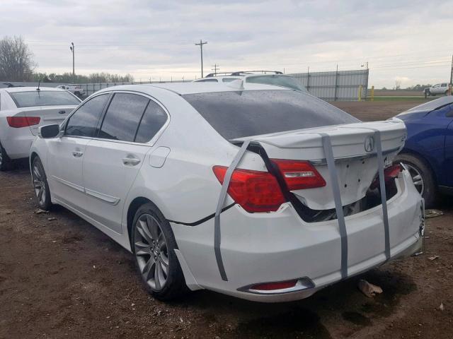 JH4KC1F34EC004869 - 2014 ACURA RLX WHITE photo 3