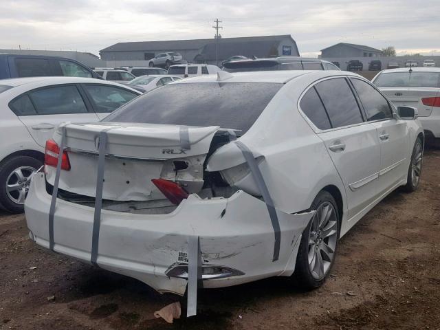 JH4KC1F34EC004869 - 2014 ACURA RLX WHITE photo 4