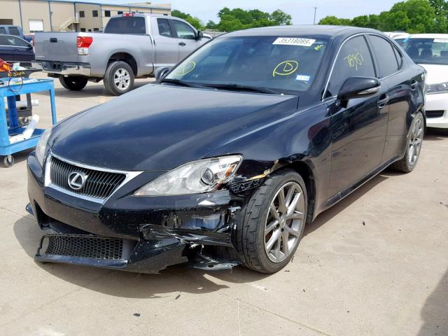 JTHBF5C22D5190229 - 2013 LEXUS IS 250 BLACK photo 2