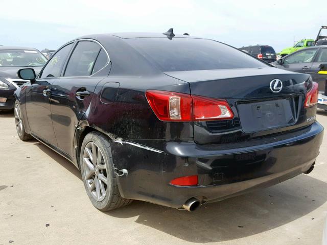 JTHBF5C22D5190229 - 2013 LEXUS IS 250 BLACK photo 3