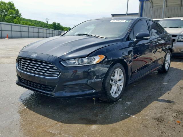 3FA6P0HD8ER213899 - 2014 FORD FUSION SE BLUE photo 2