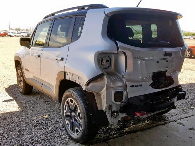 ZACCJBCB8HPE51881 - 2017 JEEP RENEGADE T SILVER photo 3