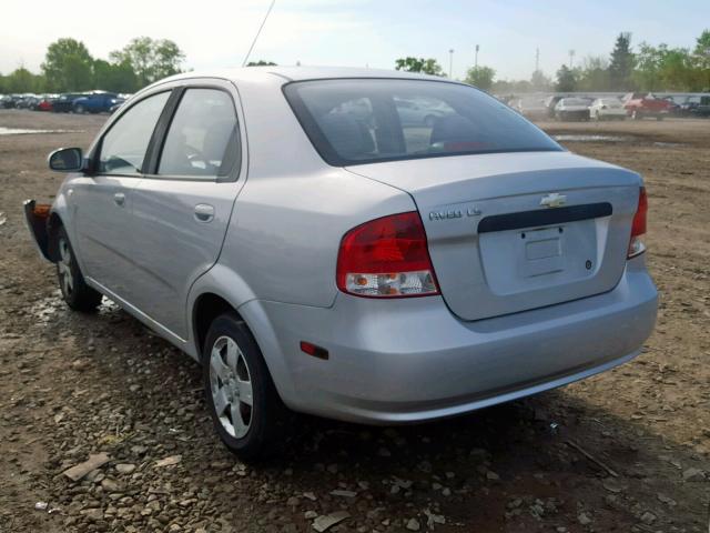 KL1TD56636B519252 - 2006 CHEVROLET AVEO BASE Күміс фото 3