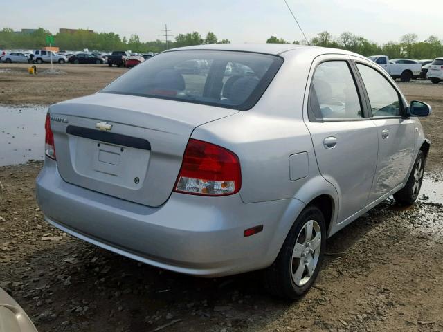 KL1TD56636B519252 - 2006 CHEVROLET AVEO BASE Күміс фото 4