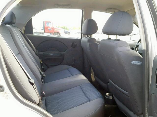 KL1TD56636B519252 - 2006 CHEVROLET AVEO BASE Күміс фото 6