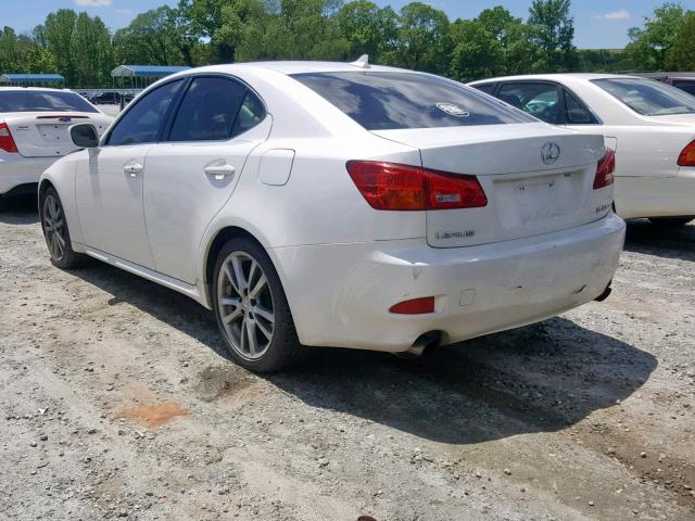 JTHBK262382077466 - 2008 LEXUS IS 250 WHITE photo 3