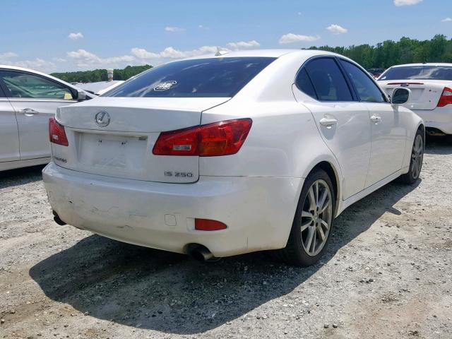 JTHBK262382077466 - 2008 LEXUS IS 250 WHITE photo 4