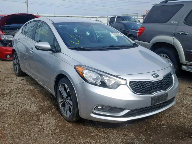 KNAFX4A86E5111371 - 2014 KIA FORTE EX SILVER photo 1