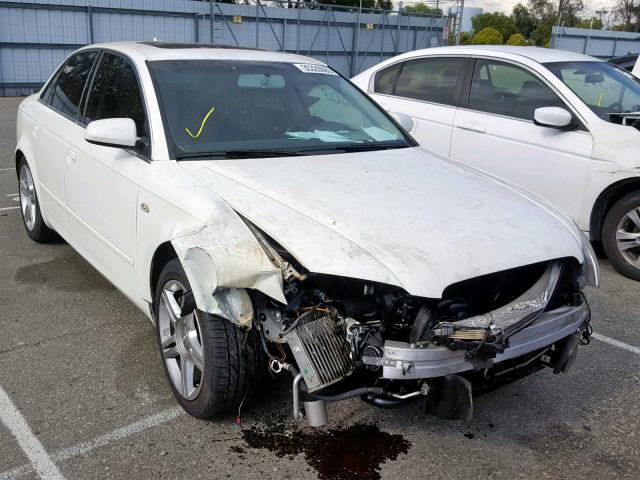 WAUAF78E95A544118 - 2005 AUDI A4 2.0T WHITE photo 1
