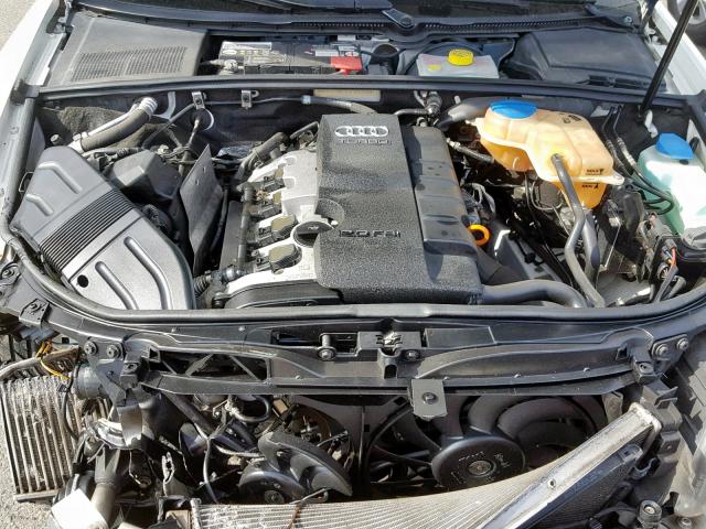 WAUAF78E95A544118 - 2005 AUDI A4 2.0T WHITE photo 7