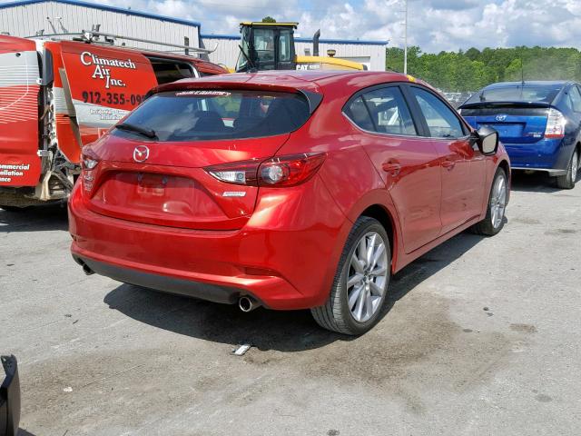 3MZBN1L71HM118167 - 2017 MAZDA 3 TOURING RED photo 4