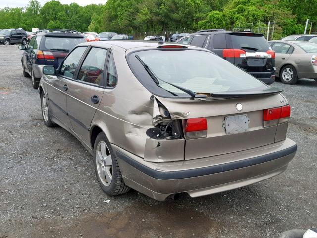 YS3DF55K222033752 - 2002 SAAB 9-3 SE TAN photo 3