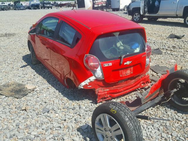 KL8CB6S92EC543225 - 2014 CHEVROLET SPARK LS RED photo 3