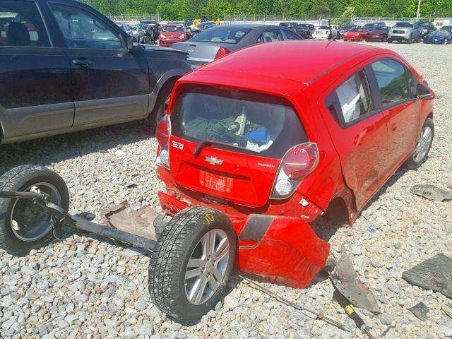 KL8CB6S92EC543225 - 2014 CHEVROLET SPARK LS RED photo 4