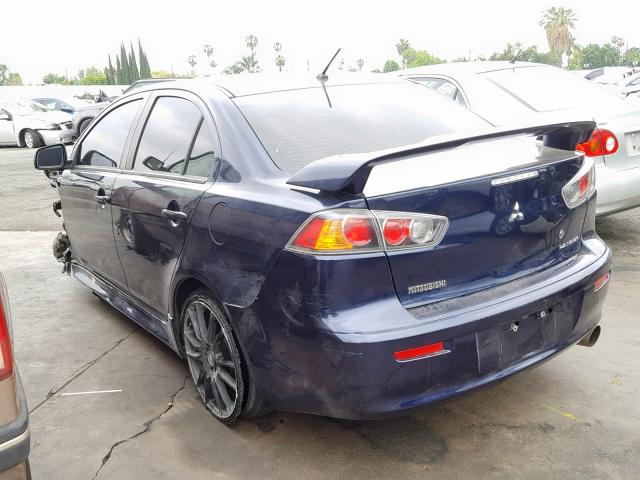 JA32U8FW6DU010648 - 2013 MITSUBISHI LANCER GT BLUE photo 3