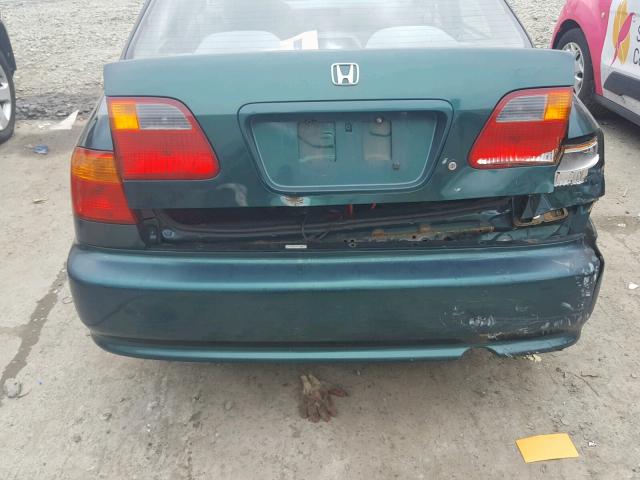 2HGEJ6614YH593974 - 2000 HONDA CIVIC BASE Yaşıl foto 9