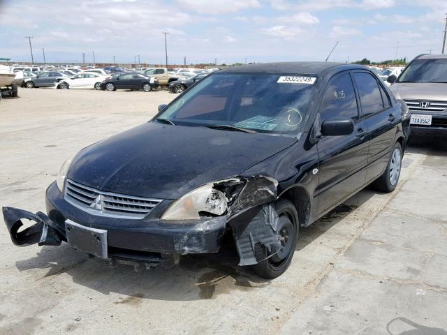 JA3AJ26E56U008191 - 2006 MITSUBISHI LANCER ES BLACK photo 2