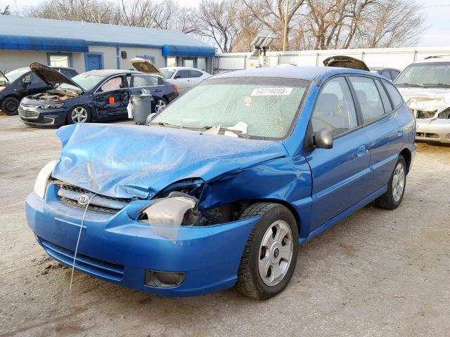 KNADC165336175780 - 2003 KIA RIO CINCO BLUE photo 2