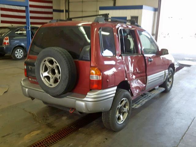 2CNBJ634016912719 - 2001 CHEVROLET TRACKER LT RED photo 4