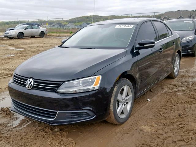 3VWLL7AJ3DM379077 - 2013 VOLKSWAGEN JETTA TDI BLACK photo 2