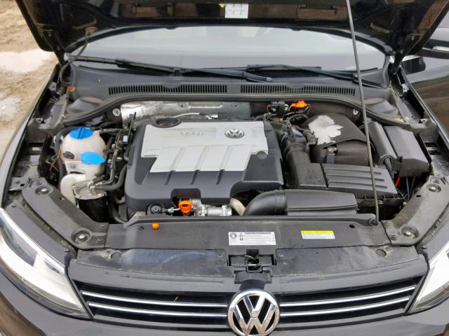 3VWLL7AJ3DM379077 - 2013 VOLKSWAGEN JETTA TDI BLACK photo 7