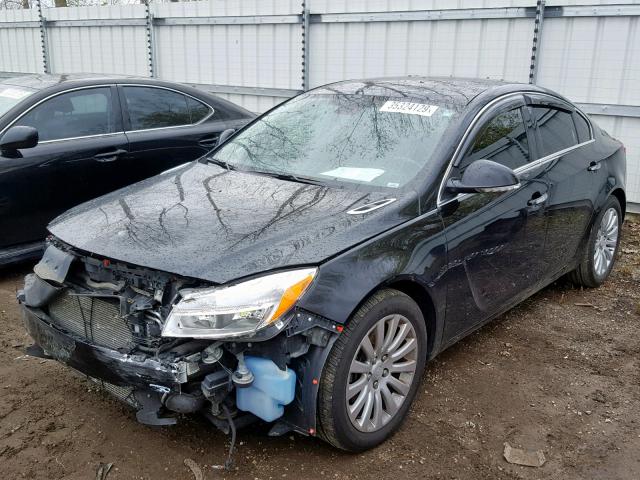 2G4GS5EV0C9214423 - 2012 BUICK REGAL PREM BLACK photo 2