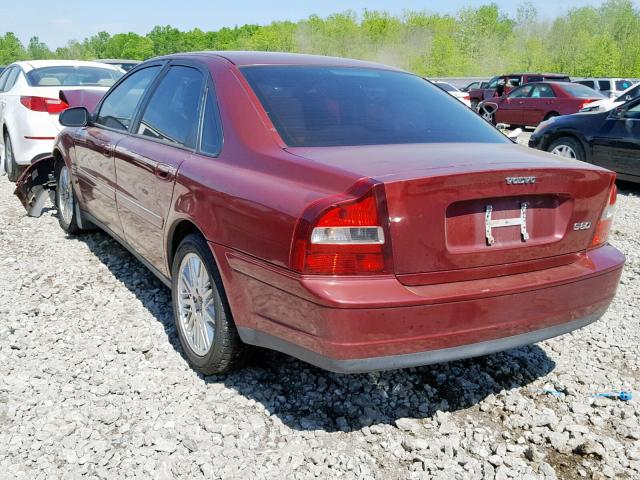 YV1TS92D331311653 - 2003 VOLVO S80 RED photo 3