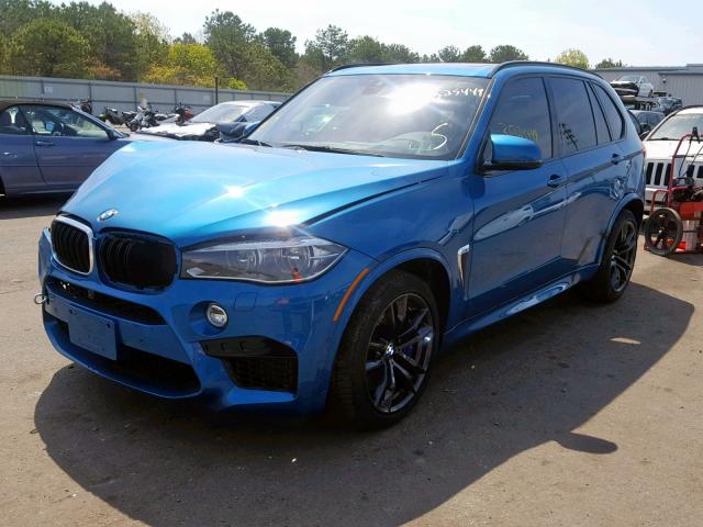 5YMKT6C36H0X20463 - 2017 BMW X5 M BLUE photo 2