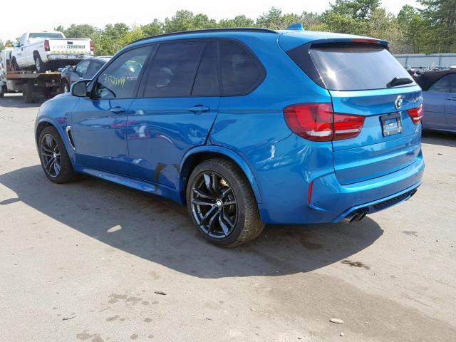 5YMKT6C36H0X20463 - 2017 BMW X5 M BLUE photo 3